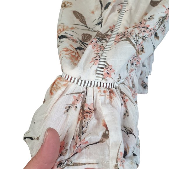 Piper | Size 12 | Boho Sleeveless Crochet Top Floral Midi Flowy Turtleneck Dress - Picture 5 of 11